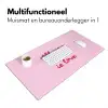 Tekst - Roze - Love - Hart Muismat XXL klein -sfeer4