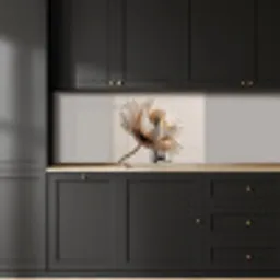 Bloem - Beige - Crème keuken achterwand 2 middel -sfeer1