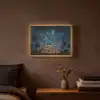 Sterrenhemel - Maan - Palmbomen - Moskee Light Box met batterij (Wandlamp) middel -sfeer4