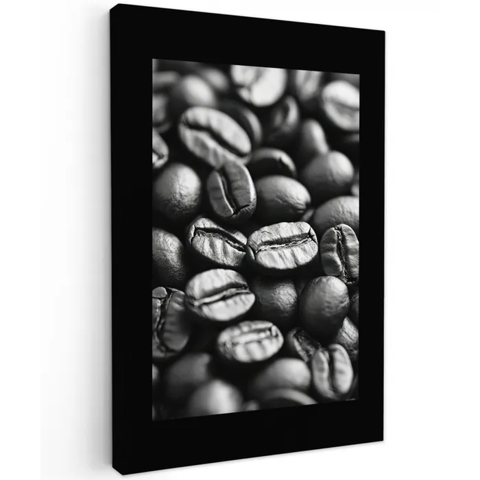 Koffiebonen - Zwart - Vintage canvas 2cm klein -z3d