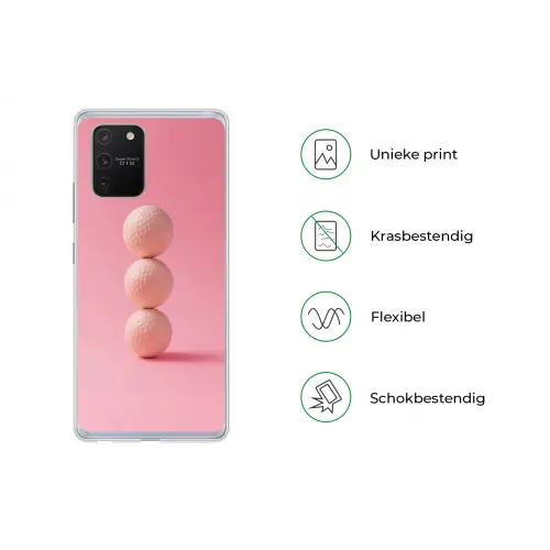 Golfballen - Roze - Drie Telefoonhoesje Samsung Galaxy S10 Lite klein -specsS10Lite