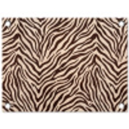 Zebra - Strepen - Bruin tuinposter los doek klein -3d
