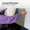 Japandi - Groen - Abstract - Modern Inductie beschemer met haakjes klein -ky-ophangen-nl