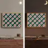 Groen - Roze - Retro - Sterren Light Box met batterij (Wandlamp) middel 907 -sfeer3
