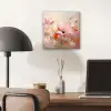 Bloemen - Watercolor - Roze - Abstract - Kunst aluminium wit klein -sfeer5