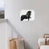 Fries - Hengst - Modern tuinposter los doek klein -sfeer8