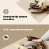 Vanille - Bloemen - Beige Inductie beschemer met haakjes klein -ky-schoon-nl