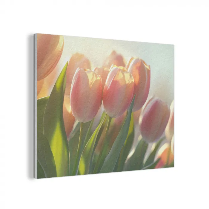 Tulpen - Roze - Zonnestralen PET vilt klein -3d