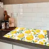 Bloemen - Paaseieren - Geel Inductie beschermer vinyl 3mm klein -sfeer3