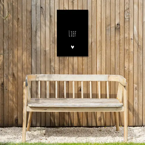Spreuken - Lief - Quotes Tuinposter op houten frame 2 cm dik klein -sfeer4