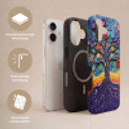 Levensboom - Mozaïek - Bloemen - Kleurrijk - Vrolijk Toughcase MagSafe Apple iPhone 17 klein -USP_Lagen_NL
