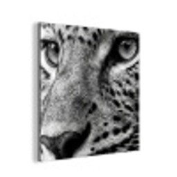 Luipaard - Zwart - Wit - Oog aluminium wit klein -3d
