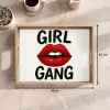 Lip - Girl - Rood - Letters Dienblad Rechthoek middel -USP_Formaat