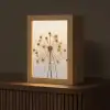 Bloemen - Bruin - Planten - Botanisch Light Box met kabel (Tafellamp) klein -z3d_website
