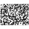 Vormen - Letters - Graffiti - Zwart tuinposter los doek klein -3d