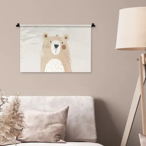 Beer - Dier - Wilde dieren Wandkleed katoen klein -sfeer4