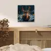 Hert - Kerst - Winter - Sneeuw - Kerstkrans aluminium wit klein -sfeer3