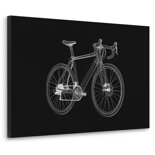 Lijnen - Illustratie - Wit Textielframe zwart klein -3d