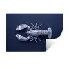 Kreeft - Porselein - Delfts - Blauw Muursticker klein -3d