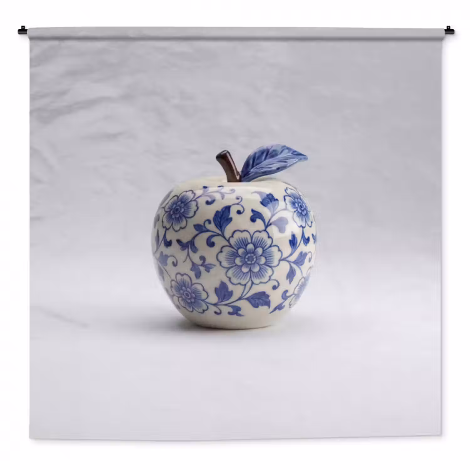 Wandteppich - Apfel - Blau - Klassisch