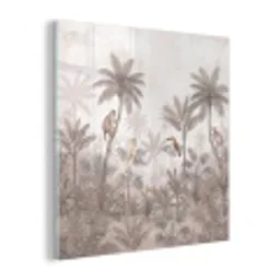 Jungle - Dieren - Palmbomen plexiglas 5mm klein -z3d
