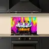 Pinguïns - Badkuip - Kleurrijk - Schuim keuken achterwand spatscherm klein -sfeer1