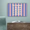 Try again - Strepen - Roze - Verticaal - Blauw canvas 2cm klein -sfeer4
