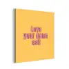 Love yourself - Roze - Geel aluminium wit klein -3d