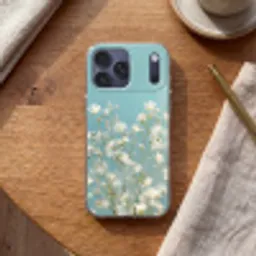 Stengels - Bloemen - Lucht - Wit Telefoonhoesje iPhone 17 Pro Max klein -sfeer1