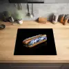 Hotdog - Porselein - Delfts blauw - Eten Inductie beschermer vinyl 3mm middel -sfeer5