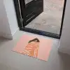 Meisje - Deken - Gestreept - Oranje Deurmat klein -sfeer5