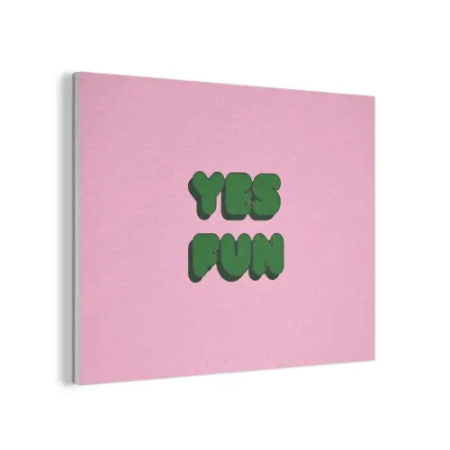 Yes fun - Groen - Roze PET vilt klein -3d
