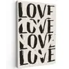 Love - Hart - Beige Tuinposter op houten frame 2 cm dik klein -3d