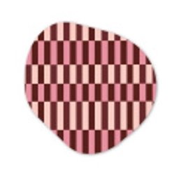 Roze - Rood - Blokjes Wandcirkel Organisch Forex 3mm klein 629 -3d