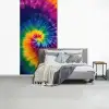 Regenboogkleuren - Spiraal - Kleurrijk fotobehang vinyl groot -slaapkamer