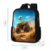 Monstertruck scoort goal in woestijnstadion Rugzak - Zwart middel -productfoto_formaten