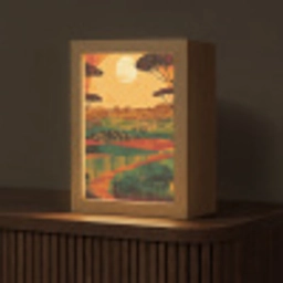 Landschap - Afrikaans - Zon Light Box met kabel (Tafellamp) klein -z3d_website