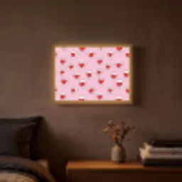 Hartjes - Patroon - Rood Light Box met batterij (Wandlamp) middel 907 -sfeer4