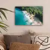 Tropisch - Strand - Water - Palmbomen canvas 2cm klein -sfeer1