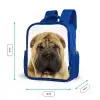 Hondje met Boos Hoofd Kinderrugzak - Blauw middel -productfoto_formaten