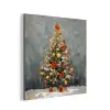 Kerstboom - Cadeaus - Rood - Goud aluminium wit klein -3d