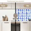 Patroon - Huizen - Blauw keuken achterwand 2 middel 871 -voor-na2_NL