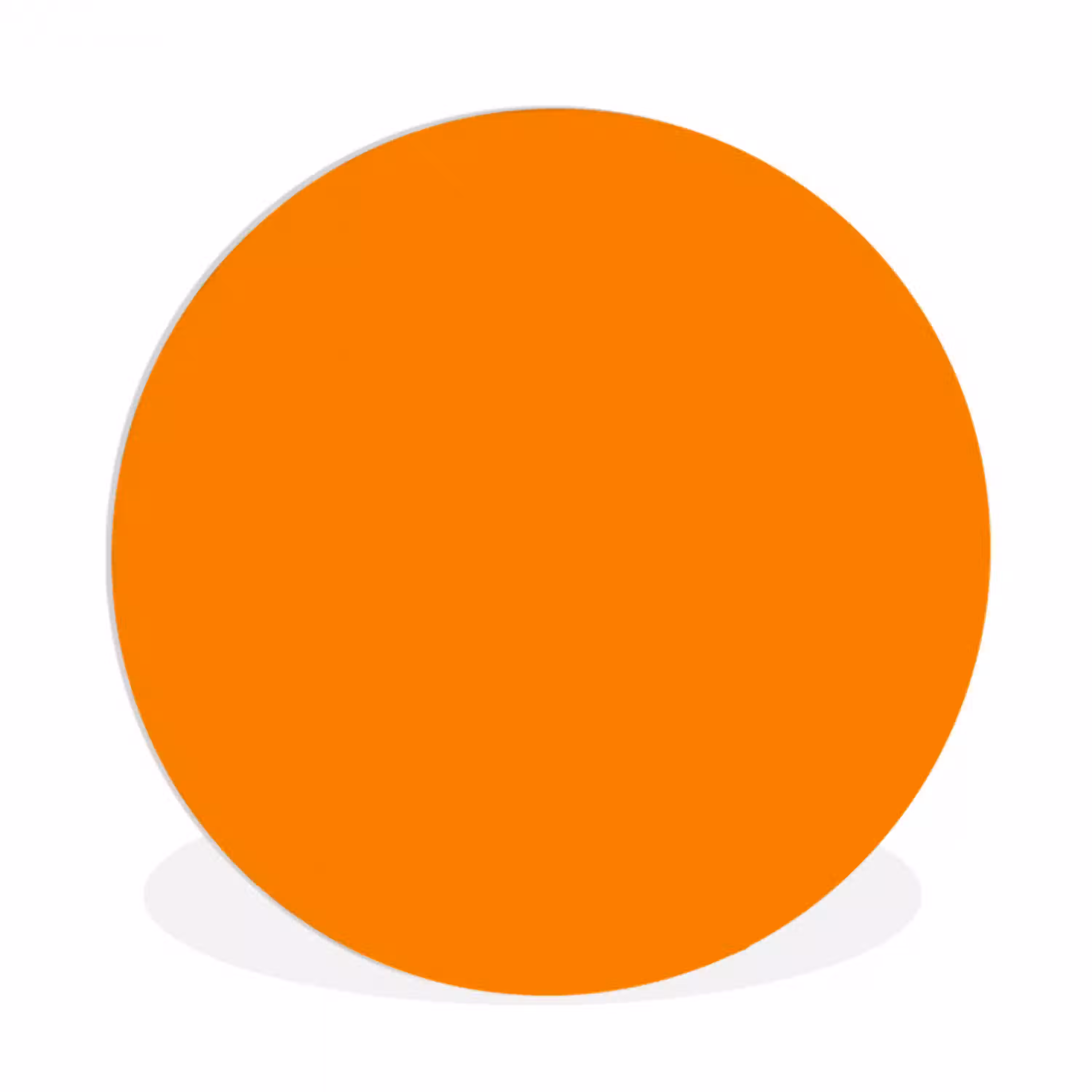 Oranje - Seizoenen - Herfst - Kleur Wandcirkel kunststof plaat 5mm dik klein 188 -3d