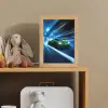 Groene racewagen - Blauw - Neon - Licht Light Box met kabel klein -sfeer2_kind