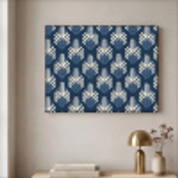 Modern - Patroon - Blauw Textielframe zwart klein 947 -sfeer2