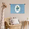 Illustratie - Bessen - Blauw - Strepen Wandkleed katoen klein -wsfeer5_kind
