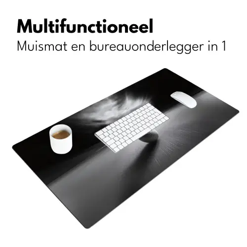 Golfbal - Wazig - Zwart Muismat XXL klein -sfeer4