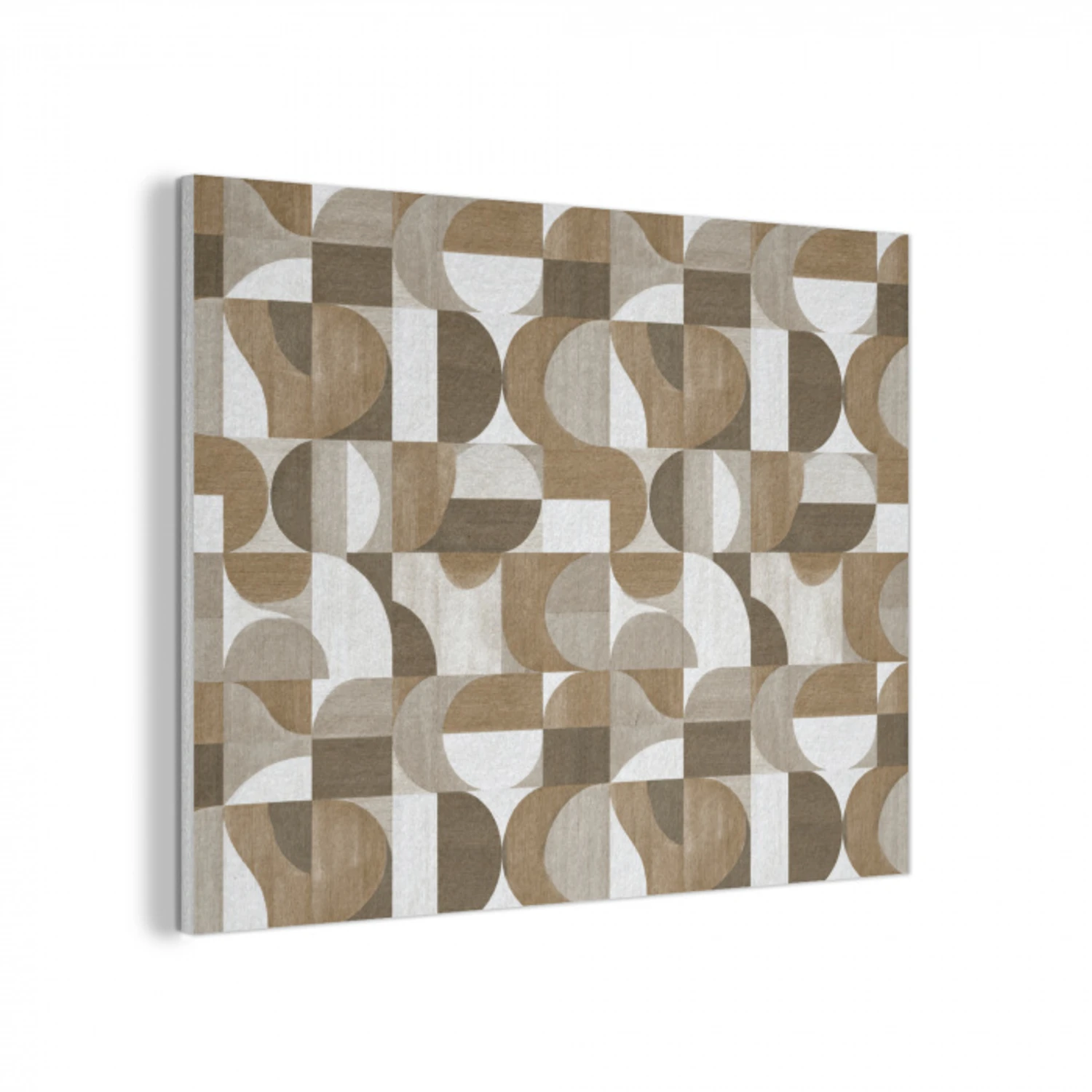 Abstract - Retro - Bruin PET vilt klein 837 -3d