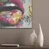 Lippen - Graffiti - Expressief PET vilt klein -sfeer6_closeup