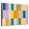 Stroken - Blauw - Patroon - Abstract Textielframe zwart klein -3d